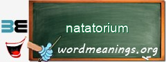 WordMeaning blackboard for natatorium